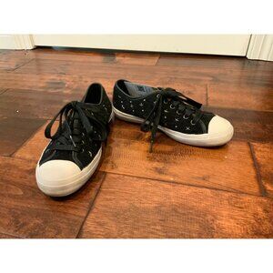 Coach "Empire Star" Black Wool Studded Lace-Up Sneakers, Size 6 (US), 36 (EUR)